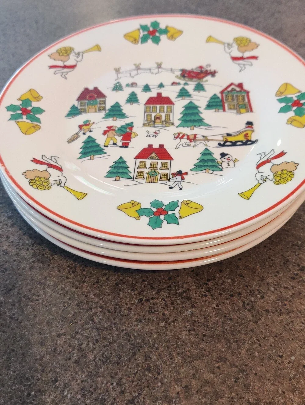 Jamestown Joy of Christmas Salad Dessert Plates 7 1/2